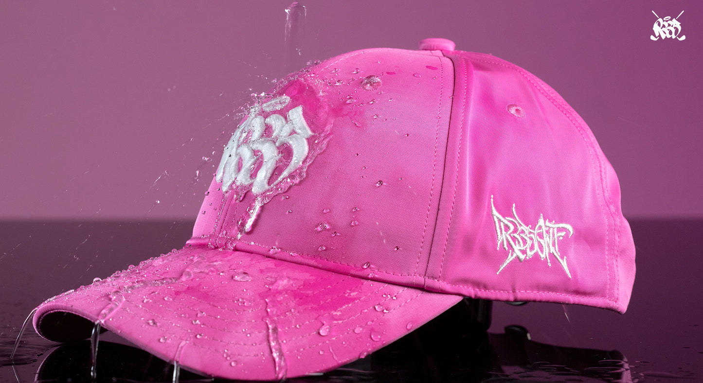 R335 GOLF Golf hat-Pink White