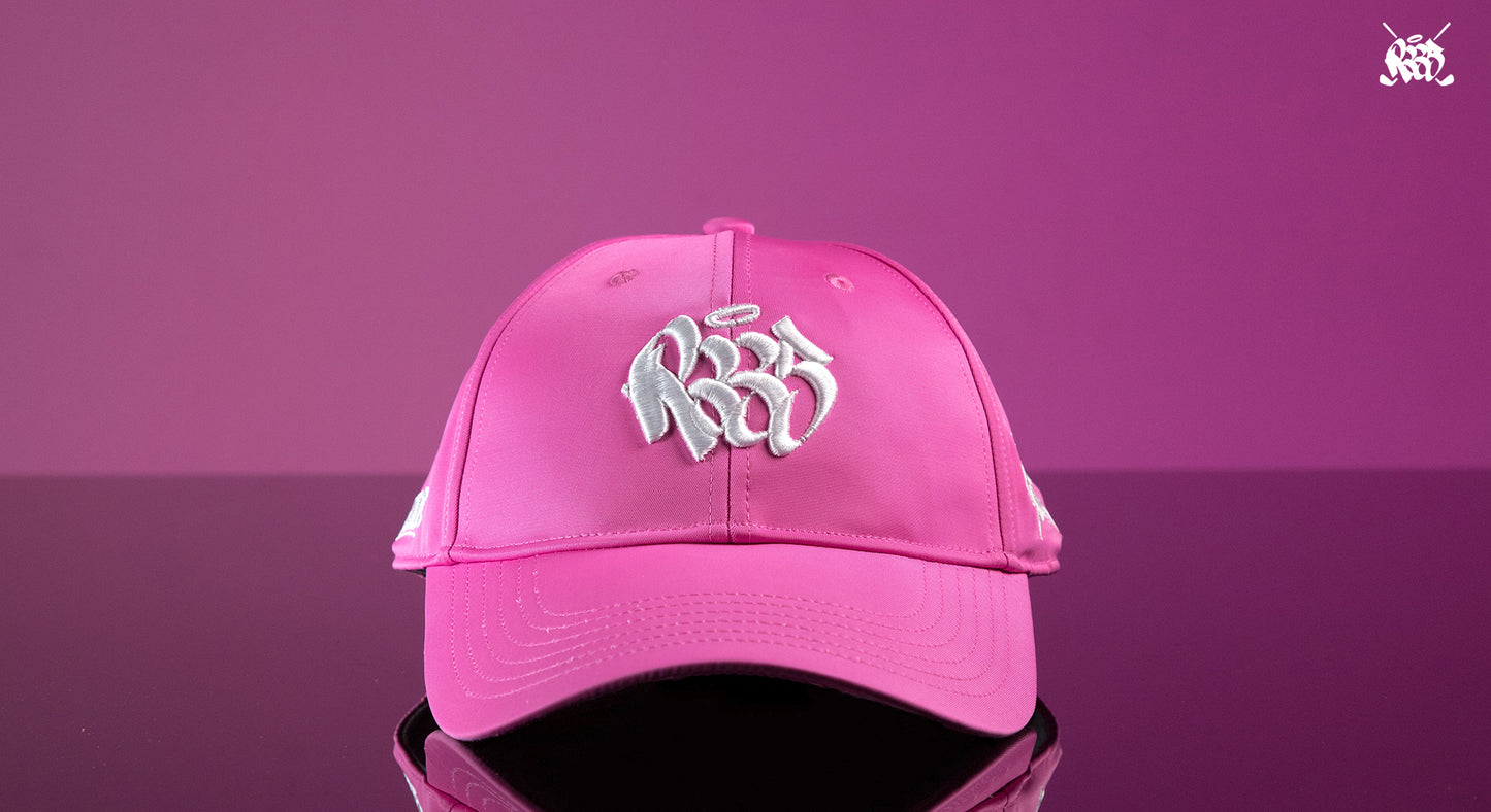 R335 GOLF Golf hat-Pink White