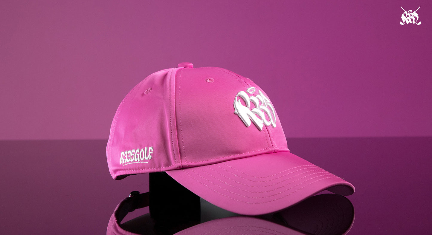 R335 GOLF Golf hat-Pink White