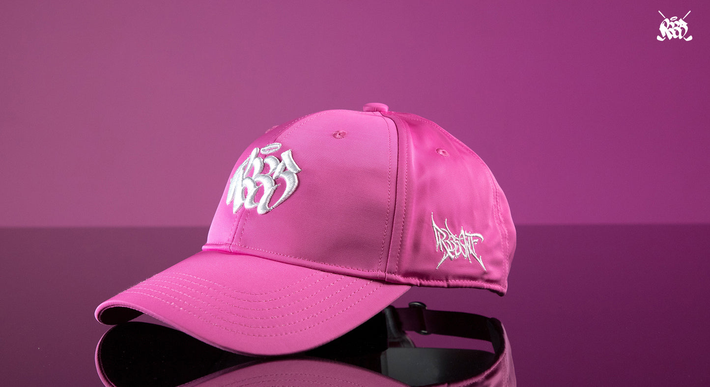 R335 GOLF Golf hat-Pink White