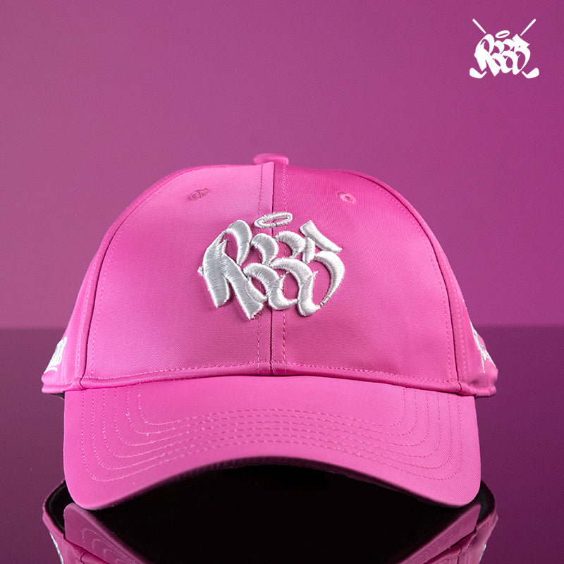 R335 GOLF Golf hat-Pink White